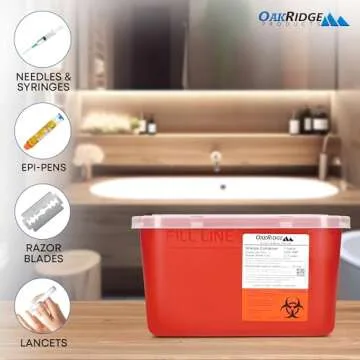 Oakridge Sharps Container for Safe Needle Disposal