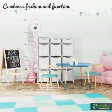 Stylish 12 Cube Closet Organizer with Fabric Bins