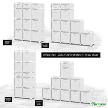 Stylish 12 Cube Closet Organizer with Fabric Bins