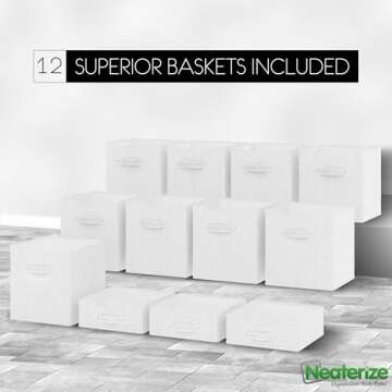 Stylish 12 Cube Closet Organizer with Fabric Bins