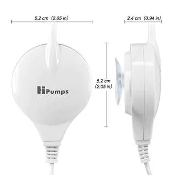Aquarium Air Pump Chialstar Quietest Super Energy Saving 1.0W 15 Gallon Aquarium Pump for Fish Tank Oxygen Pump with Air Big Stone and Silicone Air Tube