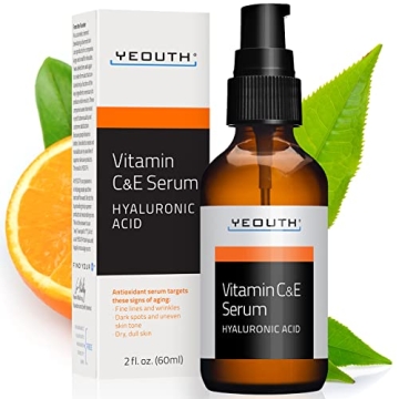 YEOUTH Vitamin C Serum with E and Hyaluronic Acid 2oz