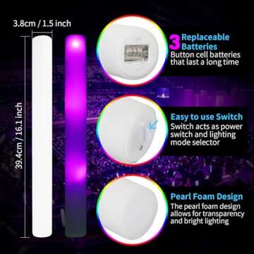 Custom LED Foam Glow Sticks for Vibrant Celebrations