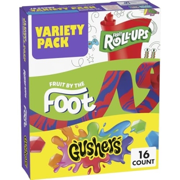 Fruit Snacks Variety Pack for Kids - 16 Count