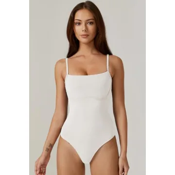 QINSEN Women's Sexy Cami Bodysuit Top for Effortless Style