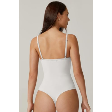 QINSEN Women's Sexy Cami Bodysuit Top for Effortless Style