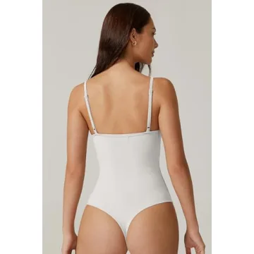 QINSEN Women's Sexy Cami Bodysuit Top for Effortless Style