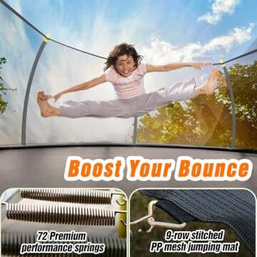 Durable JINS&VICO 12FT Trampoline with Backboard