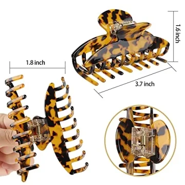 4 Large Hair Claw Clips for Thick or Thin Hair - 4 PCS Set