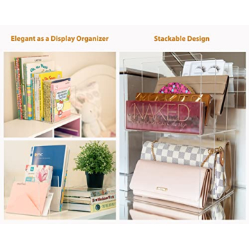 Smartified Fridge Acrylic Organizer Vertical Dividers Multi-Use