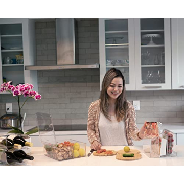 Smartified Fridge Acrylic Organizer Vertical Dividers Multi-Use