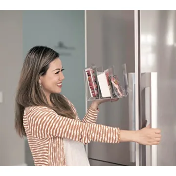 Smartified Fridge Acrylic Organizer Vertical Dividers Multi-Use