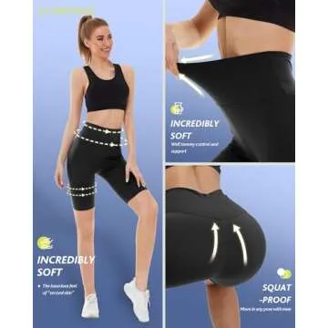 CAMPSNAIL 4 Pack Biker Shorts for Women High Waist - 5"/8" Tummy Control Soft Athletic Yoga Workout ...
