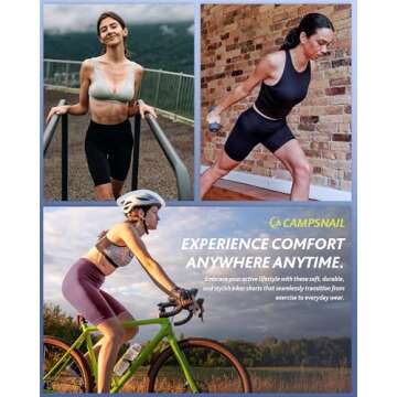 High Waist CAMPSNAIL Biker Shorts 4-Pack - Stylish Comfort