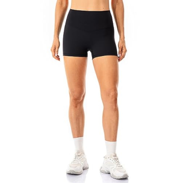 Lavento Women's High Waisted Soft Biker Shorts for Yoga & Running