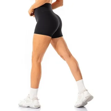 Lavento Women's High Waisted Soft Biker Shorts for Yoga & Running