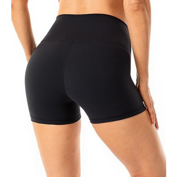 Lavento Women's High Waisted Soft Biker Shorts for Yoga & Running