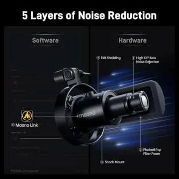 Professional USB XLR Dynamic Microphone for Streaming and Podcasting