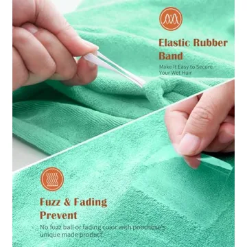 POPCHOSE Microfiber Hair Towel Wrap for Easy Drying