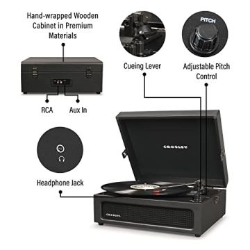 Crosley Voyager Portable Vinyl Record Player with Bluetooth