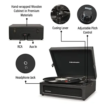 Crosley Voyager Portable Vinyl Record Player with Bluetooth