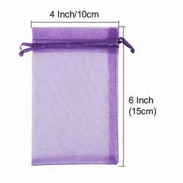HRX Purple Organza Gift Bags 100pcs - Perfect for Gifts