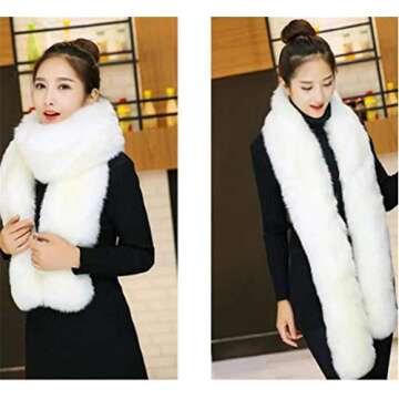 LDFWAY Faux Fur Shawl for Men & Women - Winter Warmth Elegance