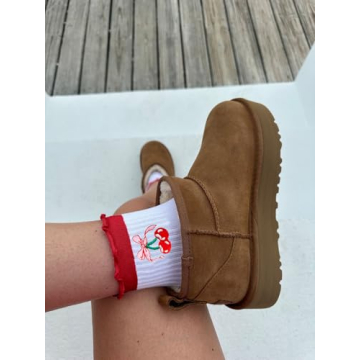 Puedizux Pilates Socks - Grip and Stylish Ruffle Cuff