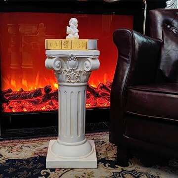 MOOFAR Classical Greek Ionic Order Column with Retro Old Style for Indoor Outdoor Garden Decor or Di...