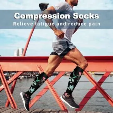 Bluemaple Copper Compression Socks For Women & Men Circulation - Best for Running,Nursing,Hiking,Flight&Travel