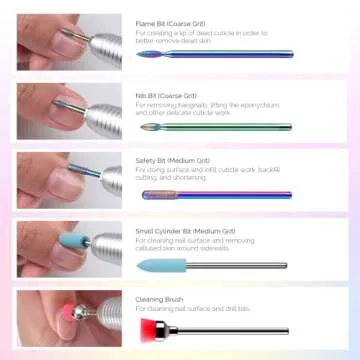 MelodySusie 10pcs Nail Drill Bits Set for Easy Nail Care