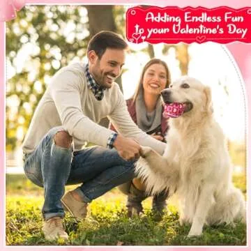 Seenelling 6 Pcs Valentine's Squeaky Tennis Balls Interactive Dog Balls for Small Medium Large Dogs Pets Teething Durable 2.5 Inch Fetch Toys for Aggressive Chewer Training Catching, 6 Style