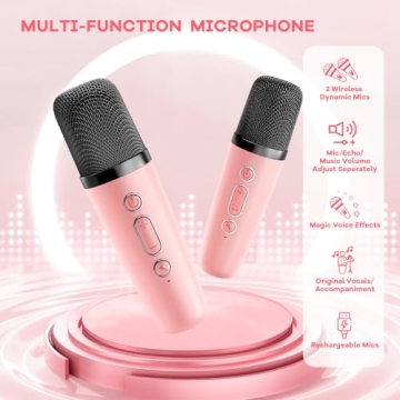 YLL Mini Karaoke Machine - Portable Bluetooth Fun for All Ages