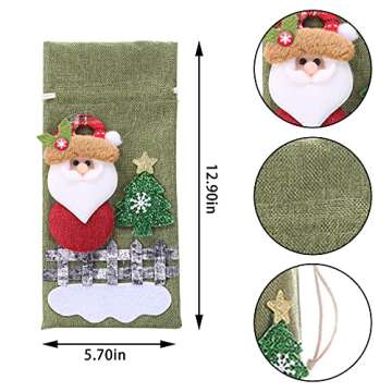 Festive Christmas Wine Bottle Cover Bags for Holidays