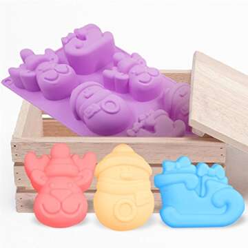 SENHAI 3 Pack Christmas Silicone Molds for Baking