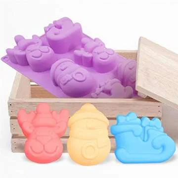 SENHAI 3 Pack Christmas Silicone Molds for Baking