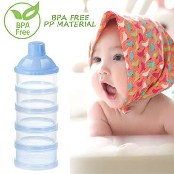 Accmor 5-Compartment Travel Formula Dispenser for Kids