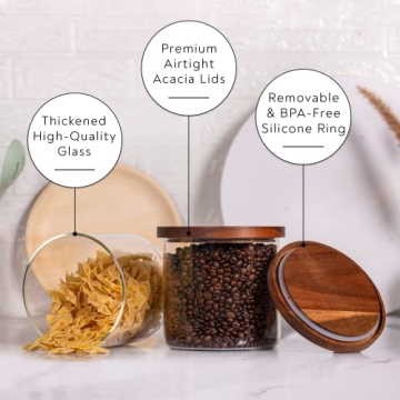 Stylish LARAMAID Glass Jar Canisters for Elegant Storage
