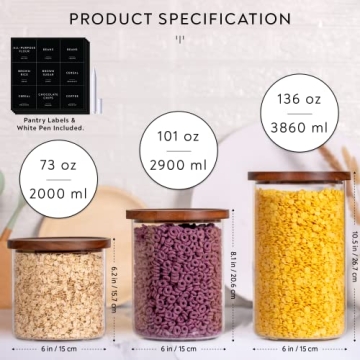 Stylish LARAMAID Glass Jar Canisters for Elegant Storage