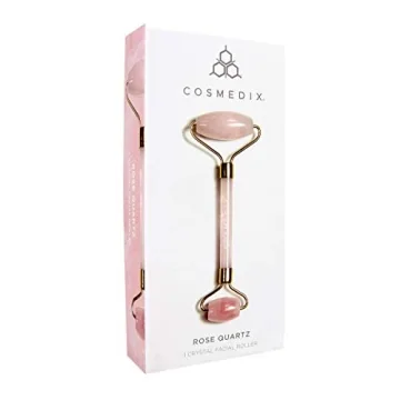 COSMEDIX Rose Quartz Roller for Puffed Eyes and Radiance