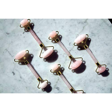 COSMEDIX Rose Quartz Roller for Puffed Eyes and Radiance