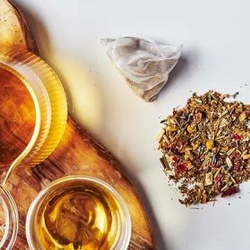 Grace Farms REST Wellness Organic Tea Blend (16 Pyramid Sachets) | Sleep and Stress Support For Evening | Chamomile Vanilla Tea with Adaptogenic Herbs and Mushrooms | Fairtrade and Kosher