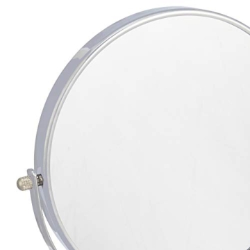 Round Chrome Vanity Mirror with 1X/5X Magnification