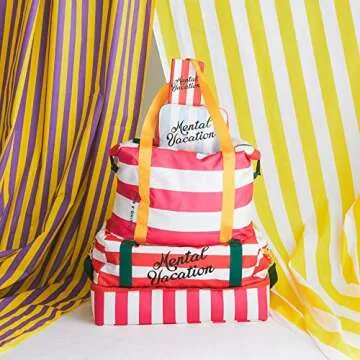 Ban.do Women's Vegan Leather Getaway Toiletry Bag, Travel Kit Organizer Bag for Makeup and Toiletries, Mental Vacation