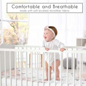 Sweet Jojo Designs Fitted Baby Crib Sheets (Pink/Grey Boho Floral) for Girls, Infant Nursery, Toddle...