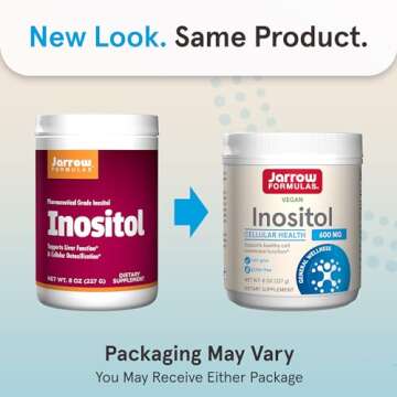 Jarrow Formulas Inositol 600 mg, Dietary Supplement for Cellular Health Support, 8 oz Powder, Approximately 378 Day Supply