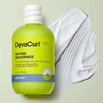 DevaCurl No-Poo Decadence Zero Lather Cleanser for Ultra-Rich Moisture, Green Oasis, 12 fl. oz.