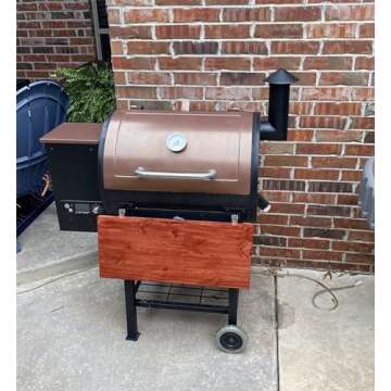 SafBbcue Pellet Grill Smoke Stack Compatible with Pit Boss, Camp Chef, Z Grills and Other Pellet Smokers Grills Chimney, Upgraded Porcelain Steel Smoke Stack Kits for Traeger Smoke Stack, Black