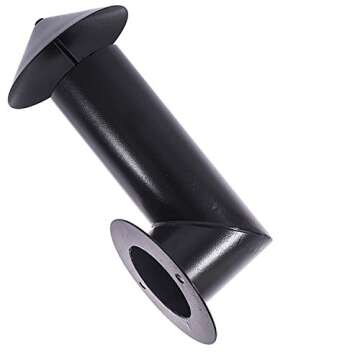 SafBbcue Pellet Grill Smoke Stack Compatible with Pit Boss, Camp Chef, Z Grills and Other Pellet Smokers Grills Chimney, Upgraded Porcelain Steel Smoke Stack Kits for Traeger Smoke Stack, Black