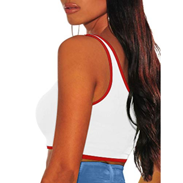 One Shoulder Sleeveless Tube Crop Top for Women
